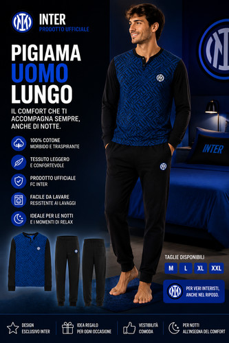 Pigiama inter uomo lungo - pigiama, in