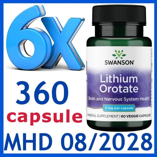 Lithium orotate 360 - 5, mg