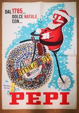 S13 manifesto pubblicitario PEPI Natale 1968 panforte Siena unico RARISSIMO