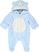 Tutina Con Apertura Frontale, Pigiamino per Bambino E Neonato Bimbo 0-24, Azzurr