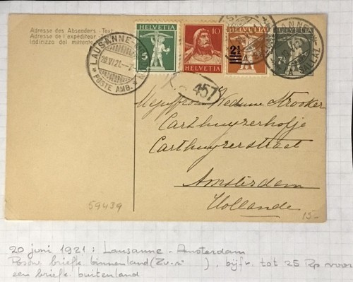 Svizzera 1921 carta - svizzera,