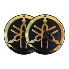  ??  2 adesivi 3m rilievo 3d 50mm emblema yamaha tmax mt 07 09 logo oro gold