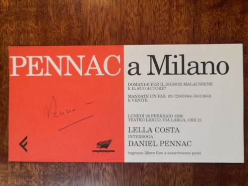 Daniel pennac autografo - daniel,