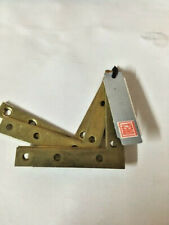 4 Piastrine ad angolo per mobili in acciaio ottonato mm 70x70 piastre angolari 