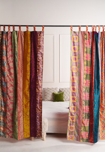 Pezzi tenda patchwork sari - tenda,