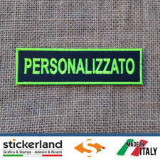 Toppa Patch NOME PERSONALIZZATO ricamato - Toppe con velcro M+F  12 x 3 cm