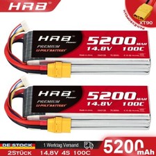 2 pezzi HRB 14,8 V 5200 mAh 4S XT90 batteria lipo per RC camion elicottero Quad Muti