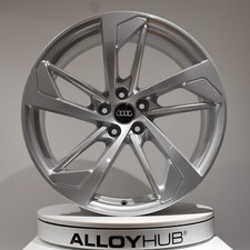 CERCHIO IN LEGA SINGOLO ARGENTO ORIGINALE AUDI RS4 RS5 8W 20" POLLICI 5 DOPPI RAGGI X1