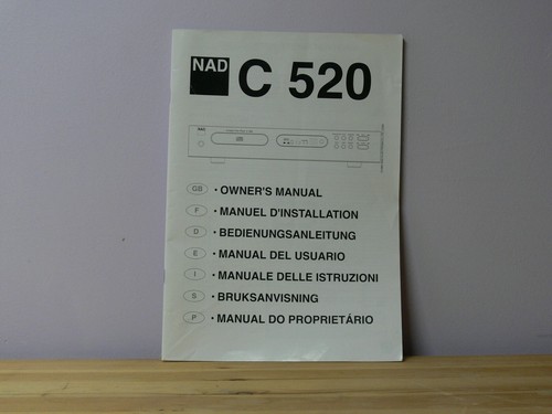 Nad 520 manuale - nad,