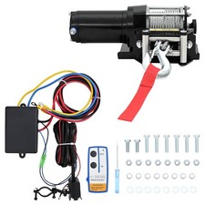 Verricello Elettrico 12V 1360KG Piastra Montaggio Cavo Paranco Argano vidaXL