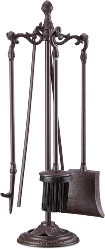 Set attrezzi camino pezzi - attrezzi, 5