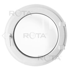 Finestra rotonda a battente PVC bianco con vetro satinato