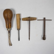 LOTTO STOCK 4 ANTICHI UTENSILI ATTREZZI ARNESI STRUMENTI DA LAVORO VINTAGE W059