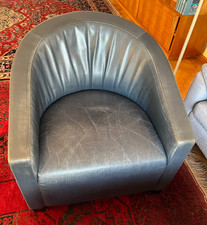 2 vecchie poltrone di design blu De Sede Svizzera poltrona cocktail