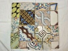 riggiole mattonelle antiche maioliche composizione 60x60 vintage c229