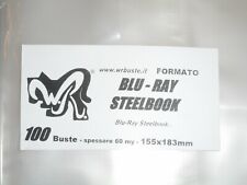 100 BUSTE WR "BLU-RAY STEELBOOK" 155x183 mm x Blu-Ray Steelbook