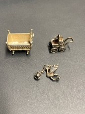 BRACCIALE ARGENTO 925 CHARMS PER NUOVA MAMMA, CULLA, CARROZZINA, CICOGNA