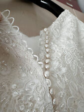 Abito sartoriale da sposa in seta e pizzo Tg 46