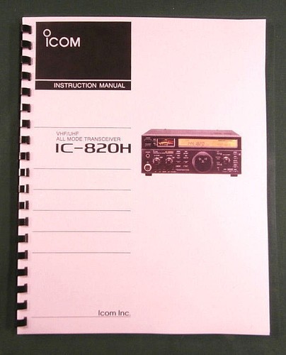 Icom 820h manuale di - icom,