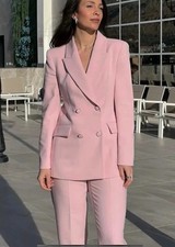 Giacca blazer doppiopetto rosa