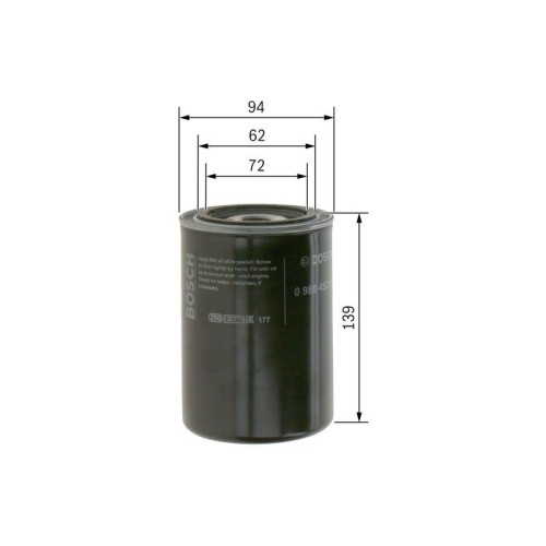 Filtro olio bosch 0986452001 - bosch,
