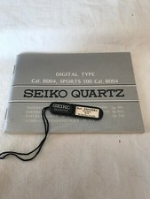Seiko Digital Type Sports 100 cal. B004 Booklet Istruzioni + Tag Omaggio NUOVE