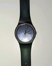 Orologio Analogico Swatch SUOB702 Black Rebel Uomo Quadrante Nero Cinturino Nero