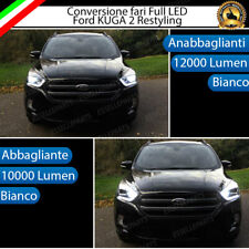 CONVERSIONE FARI FULL LED FORD KUGA 2 RESTYLING FARO LENTICOLARE CANBUS BIANCO