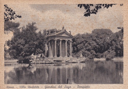 Cartolina roma villa - di, ,villa