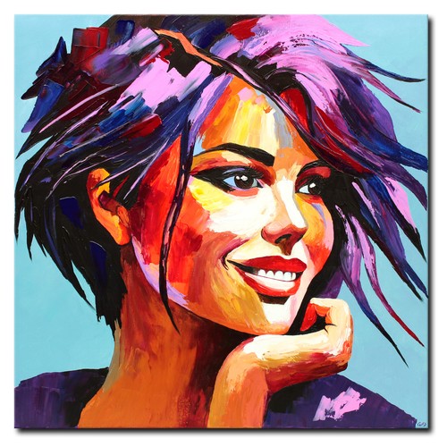 Quadro acrilico quadro donna