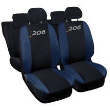 COPRISEDILI AUTO COMPATIBILI CON 206 FODERE BICOLORE NERO BLU SCURO