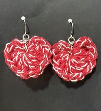 Orecchini Cuore Uncinetto