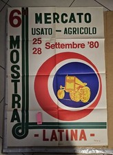 Manifesto Latina Lazio Mostra Mercato Macchine Agricole Agricoltura 1980