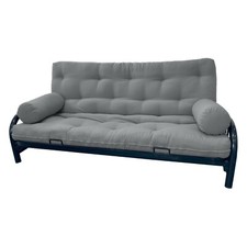 Coprimaterasso Queen Size Futon, 2 Imbottiture, Proteggi Materasso, Coprimaterasso, Grigio