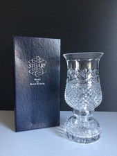 STUART CRYSTAL GLASS TEMPESTA / URAGANO Mini PORTACANDELE - SHERBOURNE OTTIME CONDIZIONI