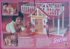 Pubblicità Advertising Italian Clipping 1984 BARBIE Casa di campagna telegramma
