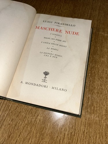 Luigi pirandello maschere - -,