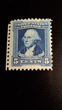 Scott #710, M/F/NH, Washington, Blue, 5 cent, perf 11x10.5, 1932
