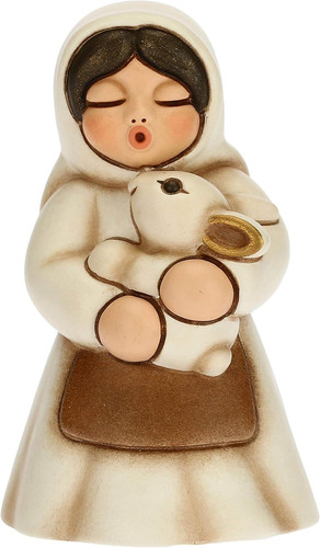 Statuina presepe donna - donna, con