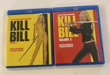 Kill Bill Volume 1 Volume 2 Blu-Ray Lot Quentin Tarantino Uma Thurman