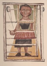 Massimo Campigli - La tessitrice - Litografia firmata