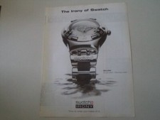 advertising Pubblicità 1999 OROLOGIO SWATCH IRONY BILLOW SCUBA 200