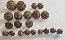 21 Bottoni in metallo Militare Italiano Marina 2° Guerra Mondiale