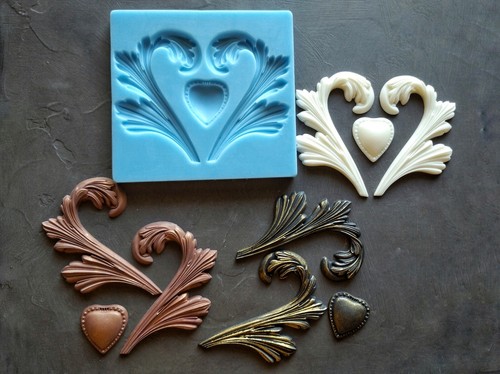 Stampo silicone foglia - in, di