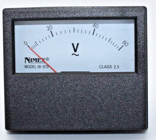Voltmetro analogico nimex 60 - voltmetro,