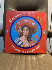 Cartello Pubblicitario Latta Birra Corona Vintage Cerveza Mexico
