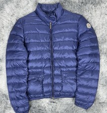 Moncler Lans Giacca Cappotto Taglia 2 M S 19”ptp Autentico Blu Leggero