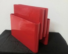 Portariviste Kartell in ABS rosso, design Giotto Stoppino anni '70