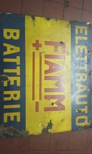 RARA TARGA TABELLA INSEGNA OFFICINA PUBBLICITARIA- + FIAMM - -ORIGINALE VINTAGE