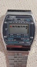  Orologio Timex World Cronograf Vintage lcd Quartz 